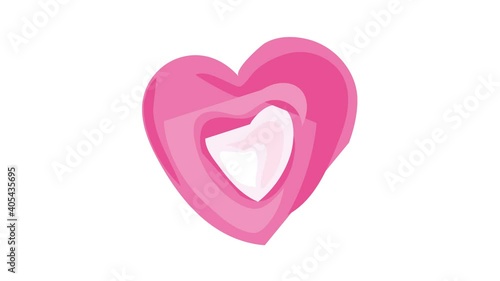 Wallpaper Mural Candy heart icon animation best object on white background Torontodigital.ca