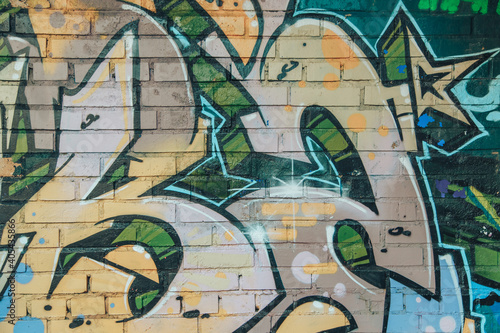 street art urban wall with graffiti