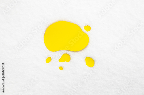 Yellow Drops in fluffy snow. Don't eat the yellow snow. (ID: 405436215)