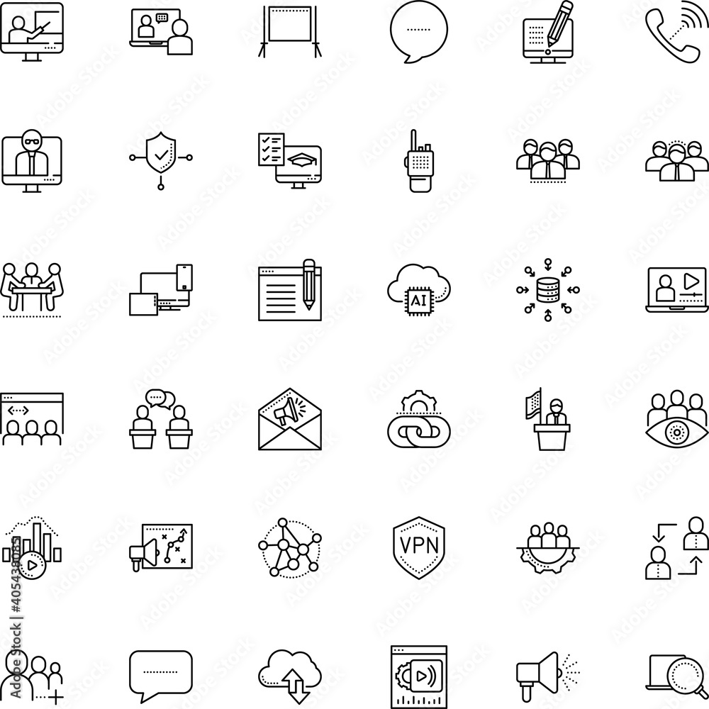 communication vector icon set such as: contest, blogging, analysis, round, debating, grey, communicate, landing, podium, note, www, retro, data aggregation, government, window, pencil, aggregation