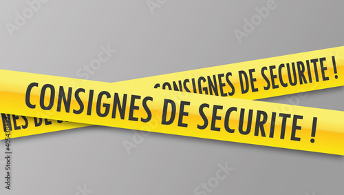Logo consignes de sécurité.