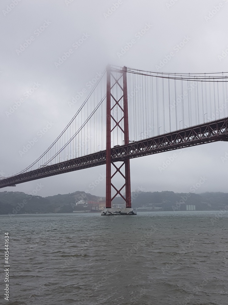 Suspension Bridge Over Sea