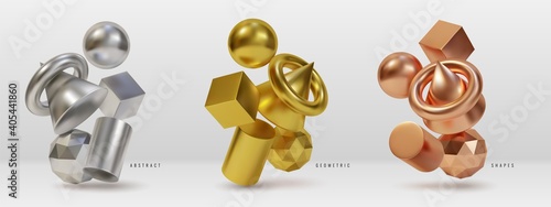Metal Geometric Shapes compositions