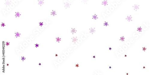 Light blue, red vector pattern with coronavirus elements.