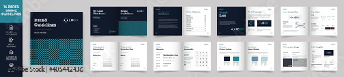 Square Brand Manual Template, Simple style and modern layout Brand Style , Brand Book, Brand Identity, Brand Guideline, Guide Book