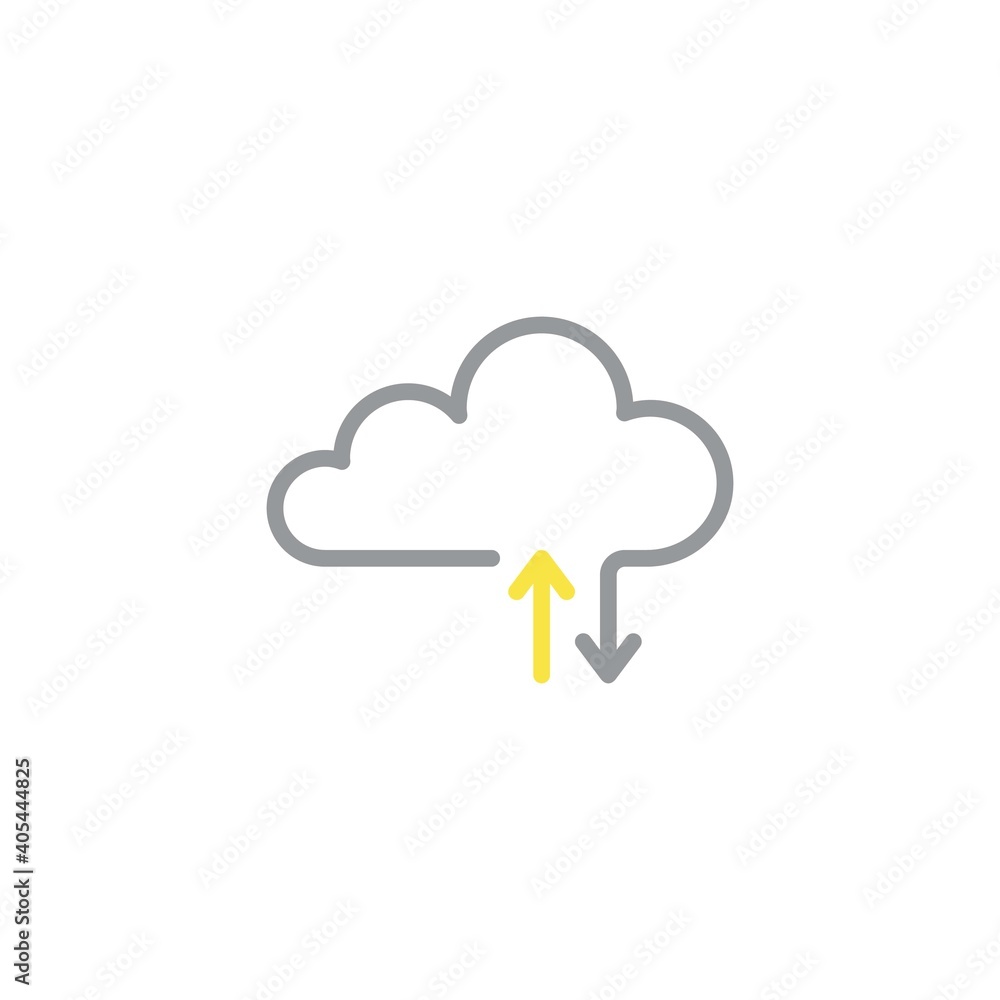 Cloud computing transfer line icon. linear style sign for mobile concept and web design. Download upload cloud outline vector icon. Symbol, logo illustration. Vector graphics Cloud computing transfer line icon. linear style sign for mobile concept and web design. Download upload cloud outline vector icon. Symbol, logo illustration. Vector graphics