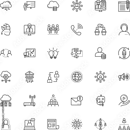 communication vector icon set such as: course, campaign, envelope, chip, tribune, creativity, election, forum, forbidden, simple, megaphone, art, covid-19, datacenter, interaction, banking, debating