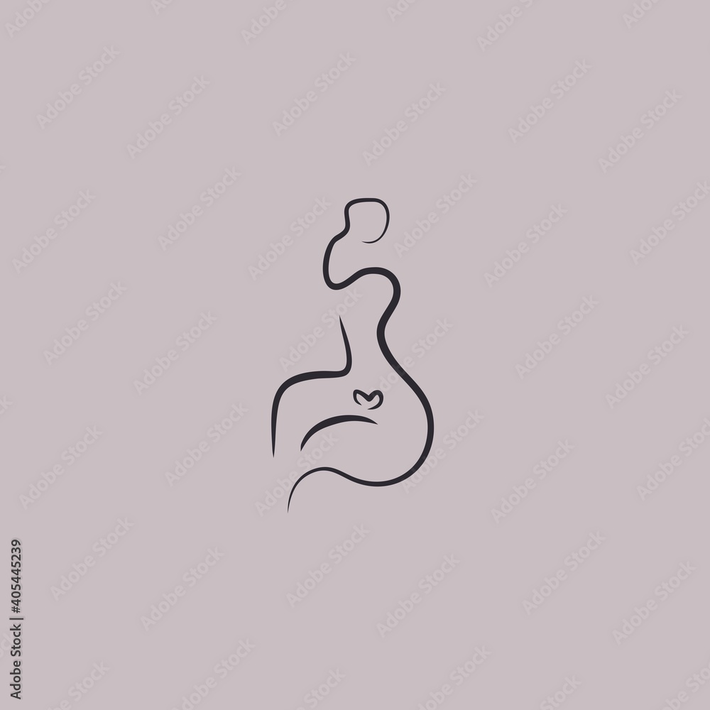 Fototapeta premium female shape icon logo design vector 