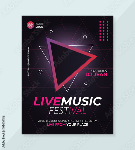 Live music festival flyer template