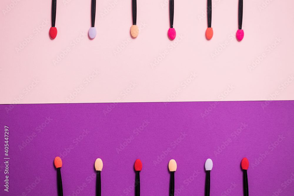 Professional makeup brush on colorful background Professional makeup brush on colorful background