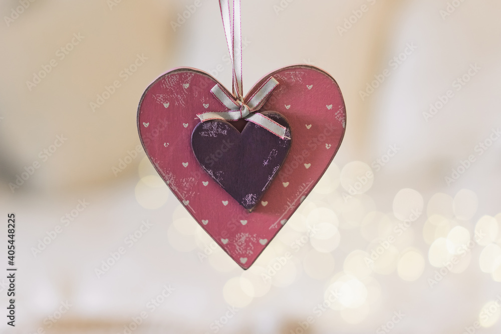 Valentines day background with hearts. The concept of love and Valentines day