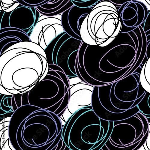 Abstract circles seamless pattern.  Geometric pattern swatch vector illustration. Design for sail, wedding save date, envelope, valentine, for party, holiday decor, textile, print.