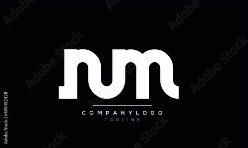 Abstract Letter Initial Letter NUM Vector Logo Design Template