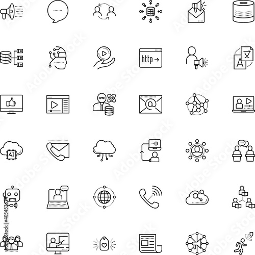 communication vector icon set such as: debate, chatterbot, song, aggregation, translate, access, thumb, equipment, minimalistic, infrared, data architecture, word, dial, translation, tube, clean