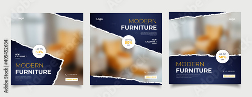 Furniture social media post templates 