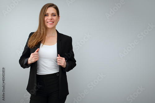 Classic portrait of young business woman or teacher