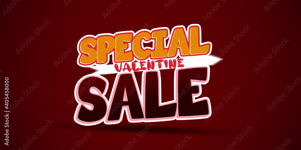 Special valentine sale new awesome web banner design template 