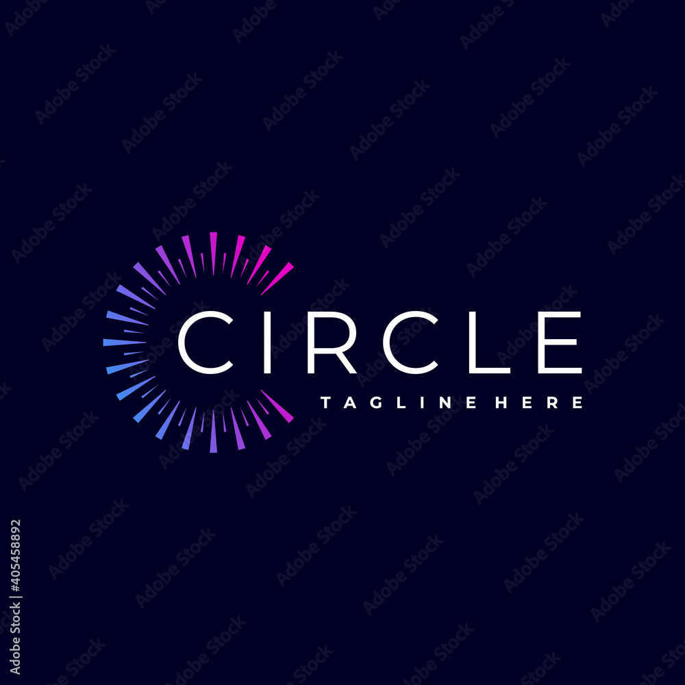 spark circle logo design template