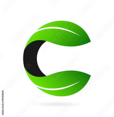 leaf letter c logo symbol