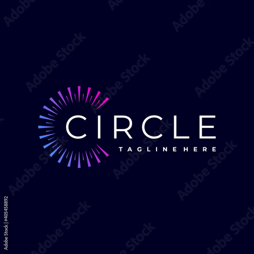 spark circle logo design template