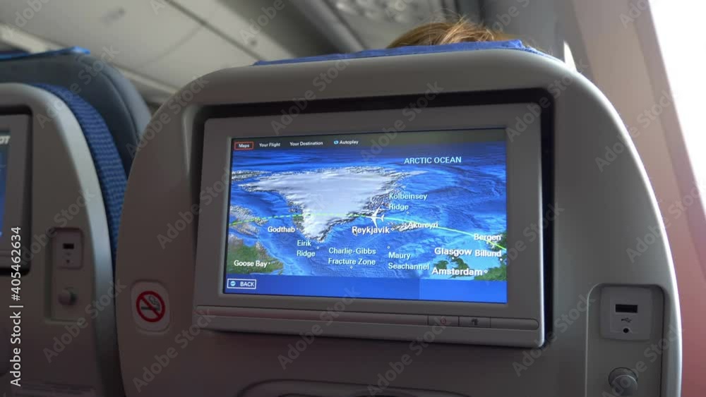 LCD monitor showing a map in the airplane in 4K slow motion 60fps
LCD monitor showing a map in the airplane in 4K slow motion 60fps