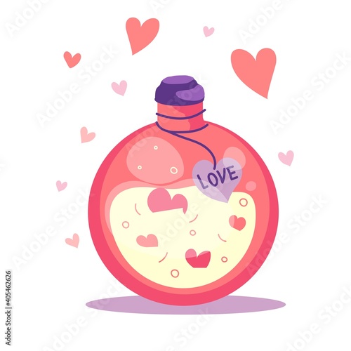 Love potion for happy valentine's day.