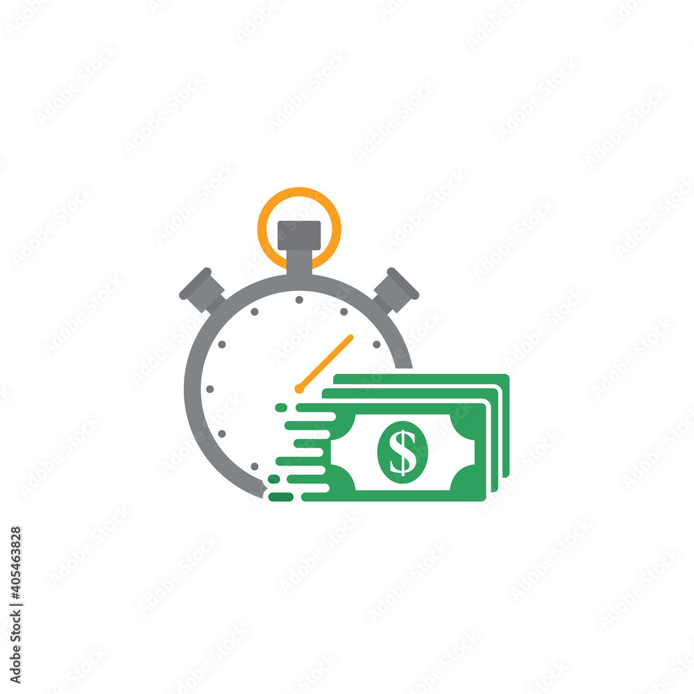 time and money icon vector time and money icon vector