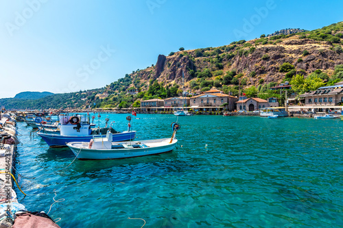 Behramkale ancient harbour view in Canakkale Province in Turkey © nejdetduzen