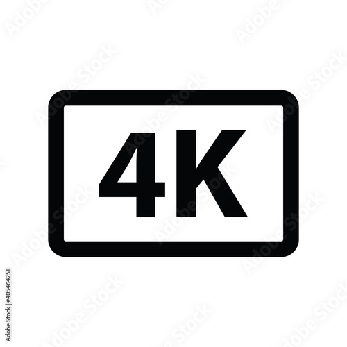 4k icon vector sign movie