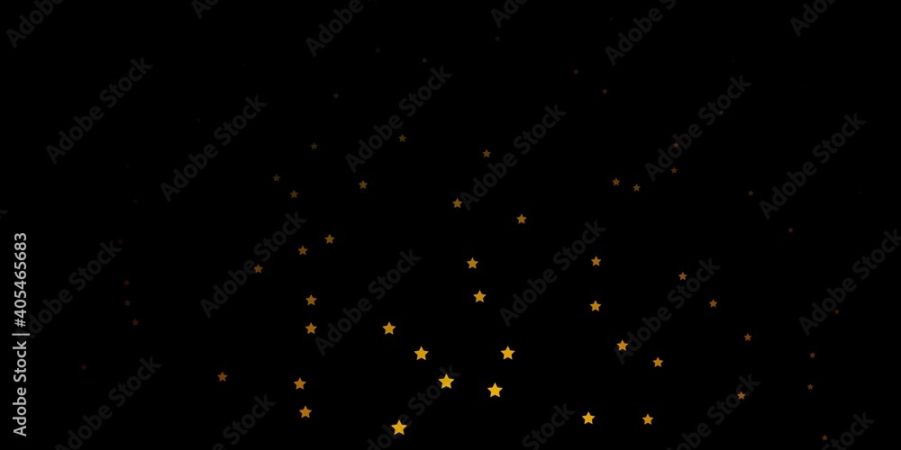 Dark Green, Yellow vector background with colorful stars.