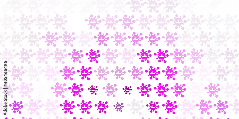 Light Purple, Pink vector template with flu signs. Light Purple, Pink vector template with flu signs.