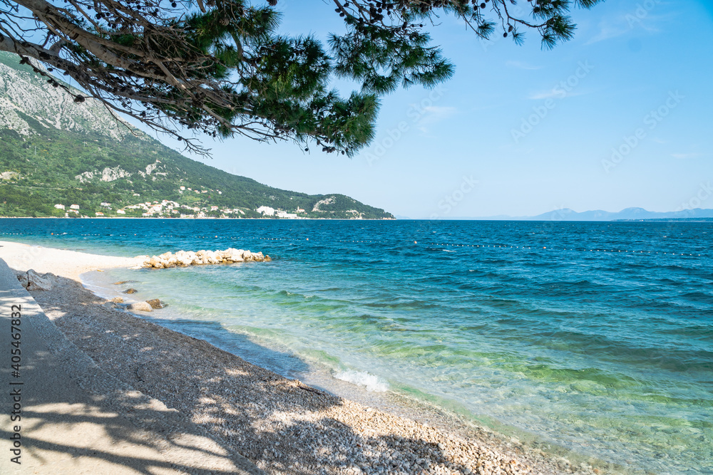 Summer Coast in Croatia With Mountain and Sea View Summer Coast in Croatia With Mountain and Sea View
