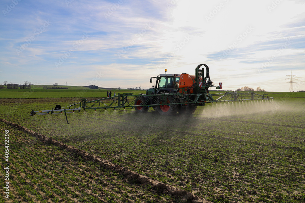 Fototapeta premium tractor in field