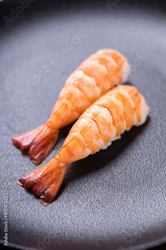 Shrimp nigiri sushi