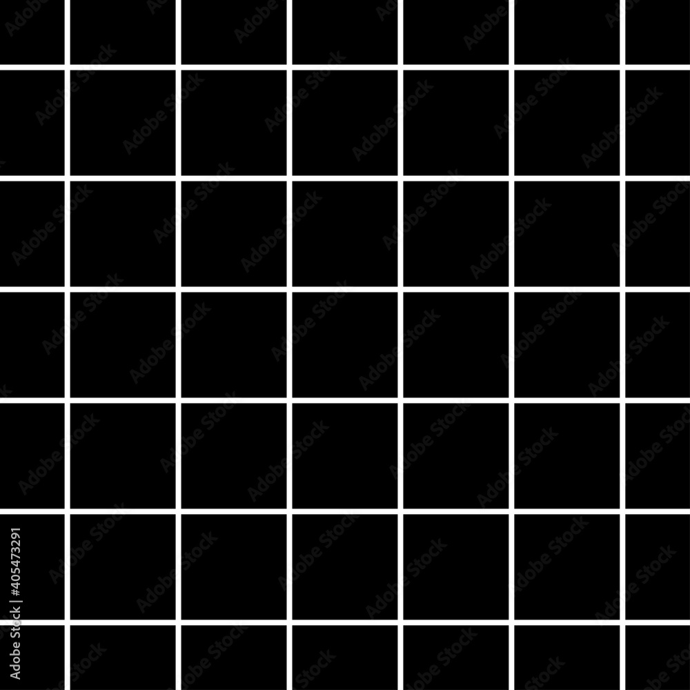 Grid line with small gap in the corner. White on black. Background editable can use for wallpaper, patter and tile texture. Seamless vector without border Grid line with small gap in the corner. White on black. Background editable can use for wallpaper, patter and tile texture. Seamless vector without border