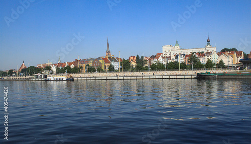 Stettin (Szczecin) ; Panorama der Altstadt mit Schloss