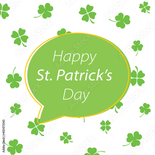 Wallpaper Mural Happy St. Patrick’s Day greeting card- vector illustration Torontodigital.ca