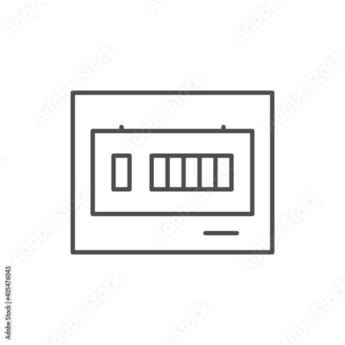 Electrical panel line outline icon