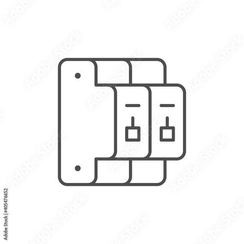 Circuit breaker line outline icon