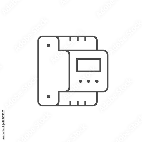 Voltage relay line outline icon