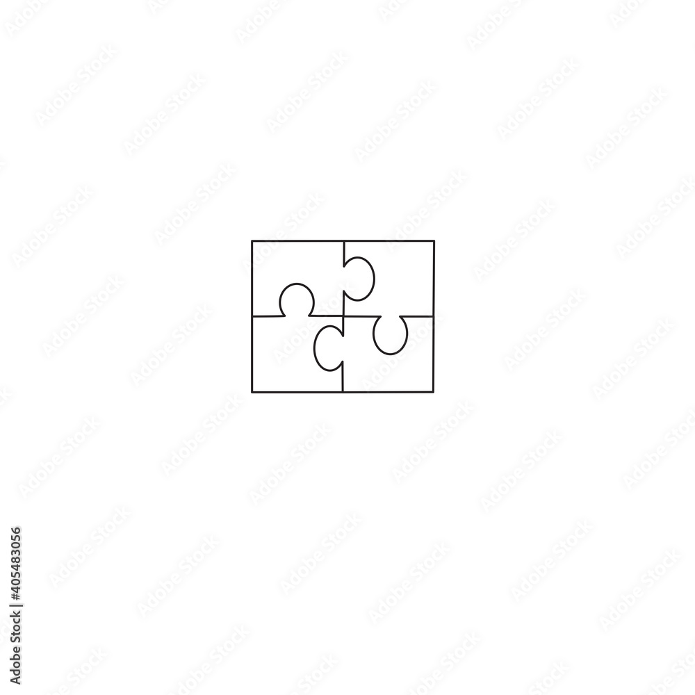 Puzzle pieces set. Collection of Jigsaw for marketing, icon and logo template. Modern flat puzzle, grid background. Puzzle pieces, vector illustration concept Puzzle pieces set. Collection of Jigsaw for marketing, icon and logo template. Modern flat puzzle, grid background. Puzzle pieces, vector illustration concept