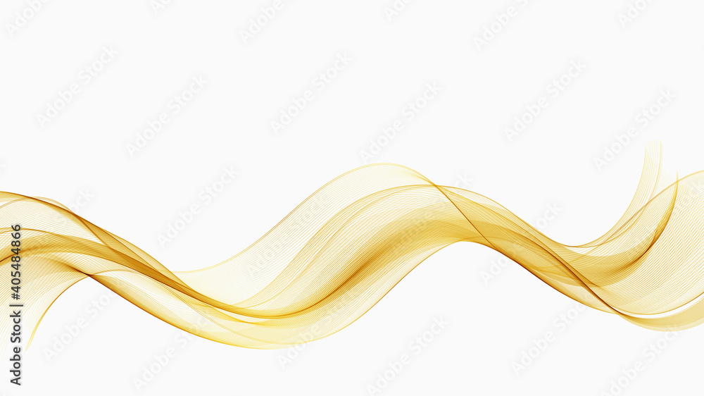 Fototapeta premium Abstract gold waves Stream wave concept Vector illustration