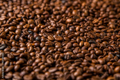 Grain coffee close-up for background
