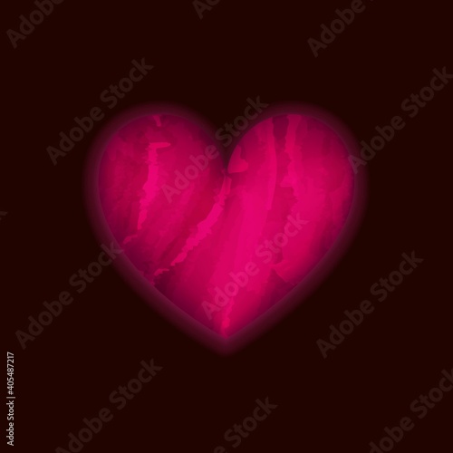 Romantic watercolor hearts on dark black background  mood valentine s day. Stock illustration for web  print  background and wallpaper  wrapping paper  scrapbooking and invitation card.