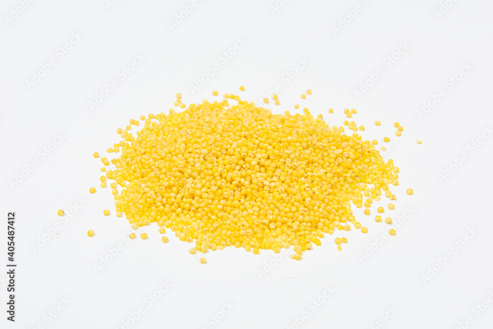 Yellow millet background-texture and details - traditional food Yellow millet background-texture and details - traditional food