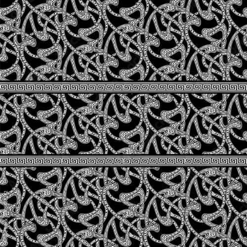 Meander seamless pattern - ancient greek folk ornament