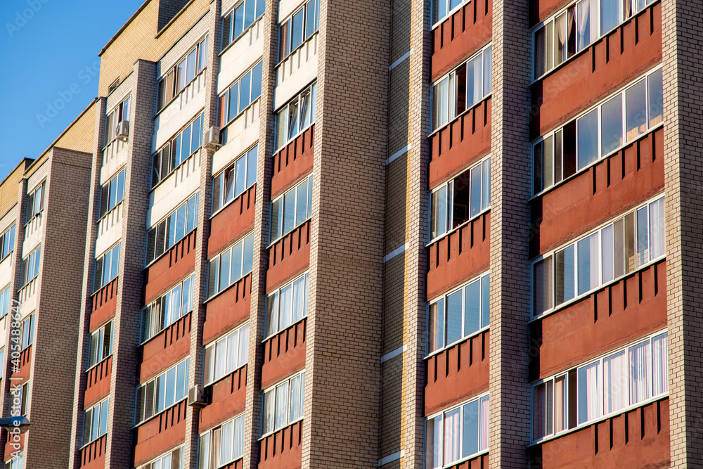 windows of a multi-storey building