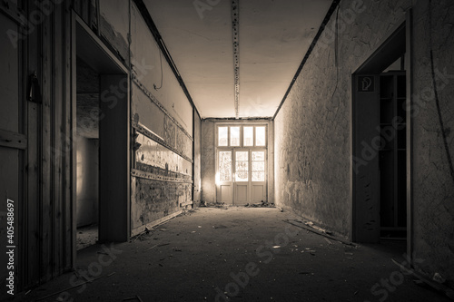 Creepy abandoned asylum a forgotten hospital clinic a decayed lost place