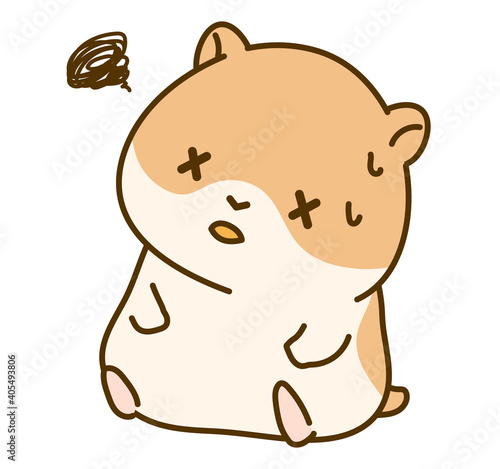 ハムスターのイラスト　体調不良
