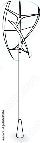 A helical wind turbine.
